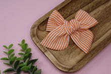 Load image into Gallery viewer, Seersucker Stripes XL Everly Bow
